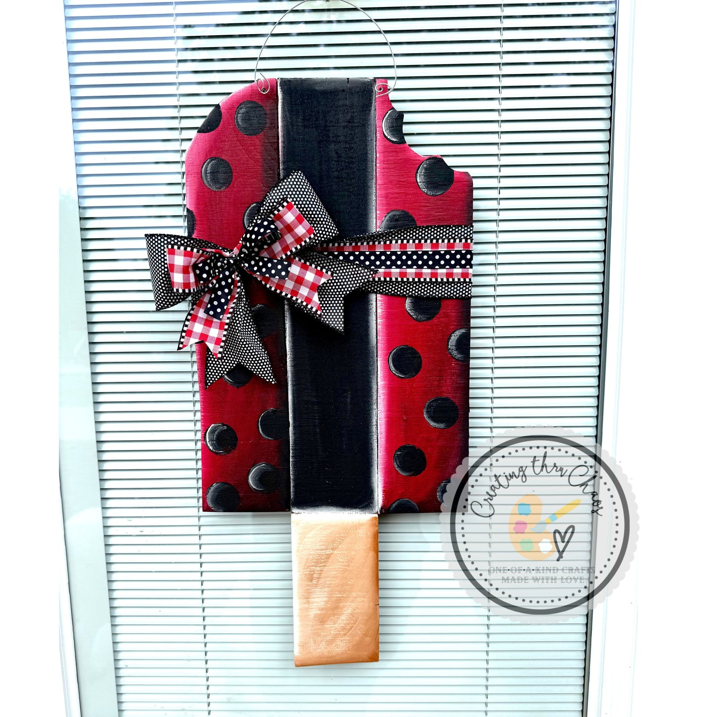 Ladybug Popsicle Pallet Hanger