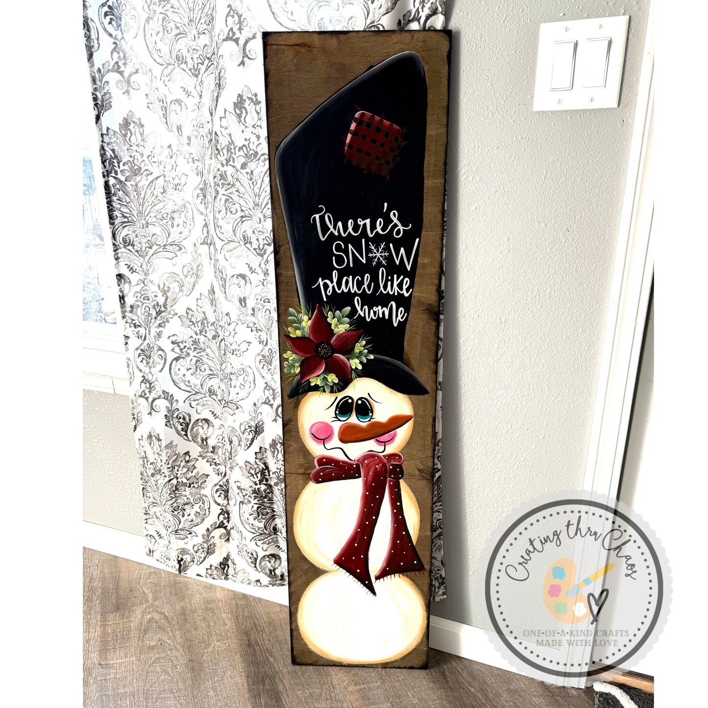Reversible Snowman Porch Board