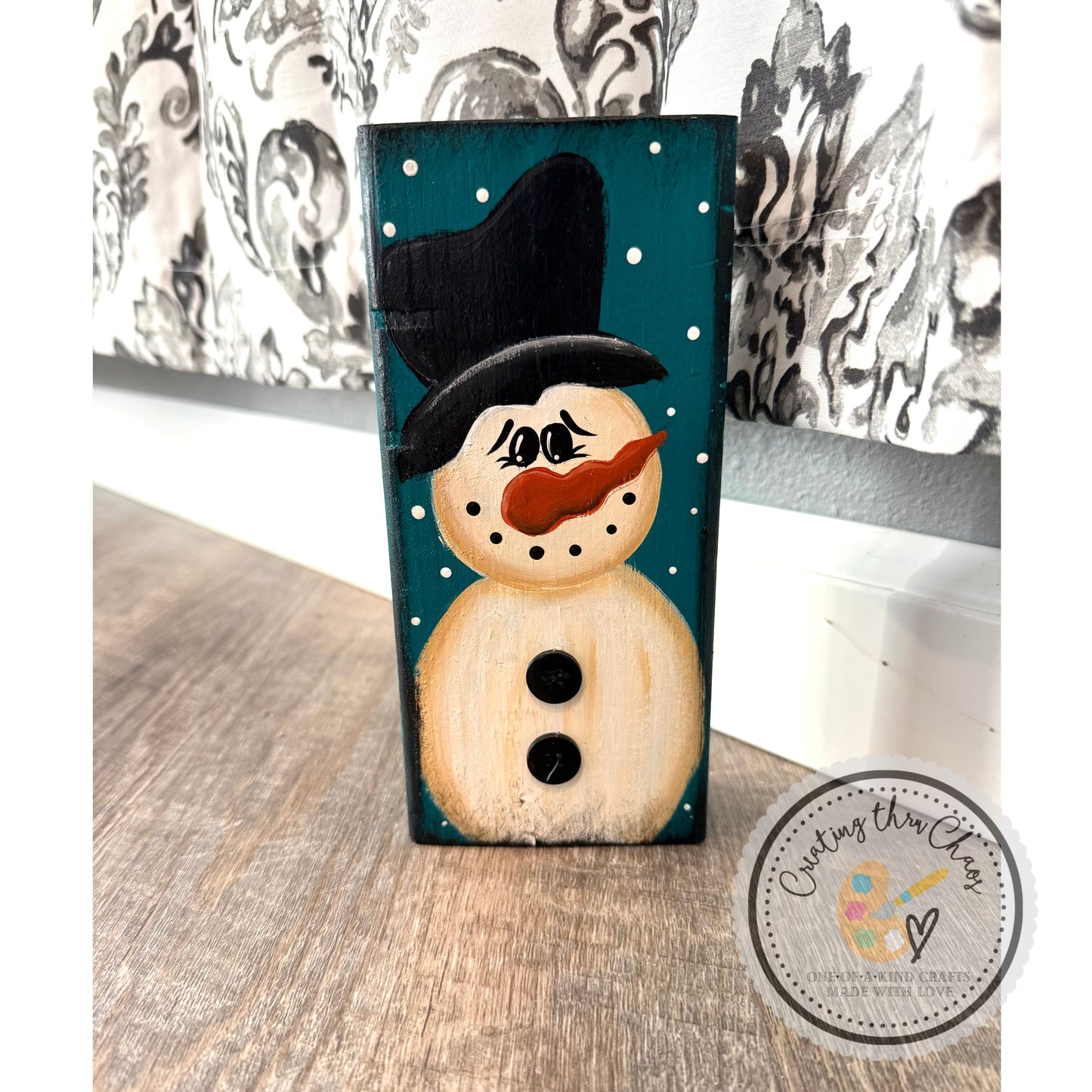 Snowman Block Teal