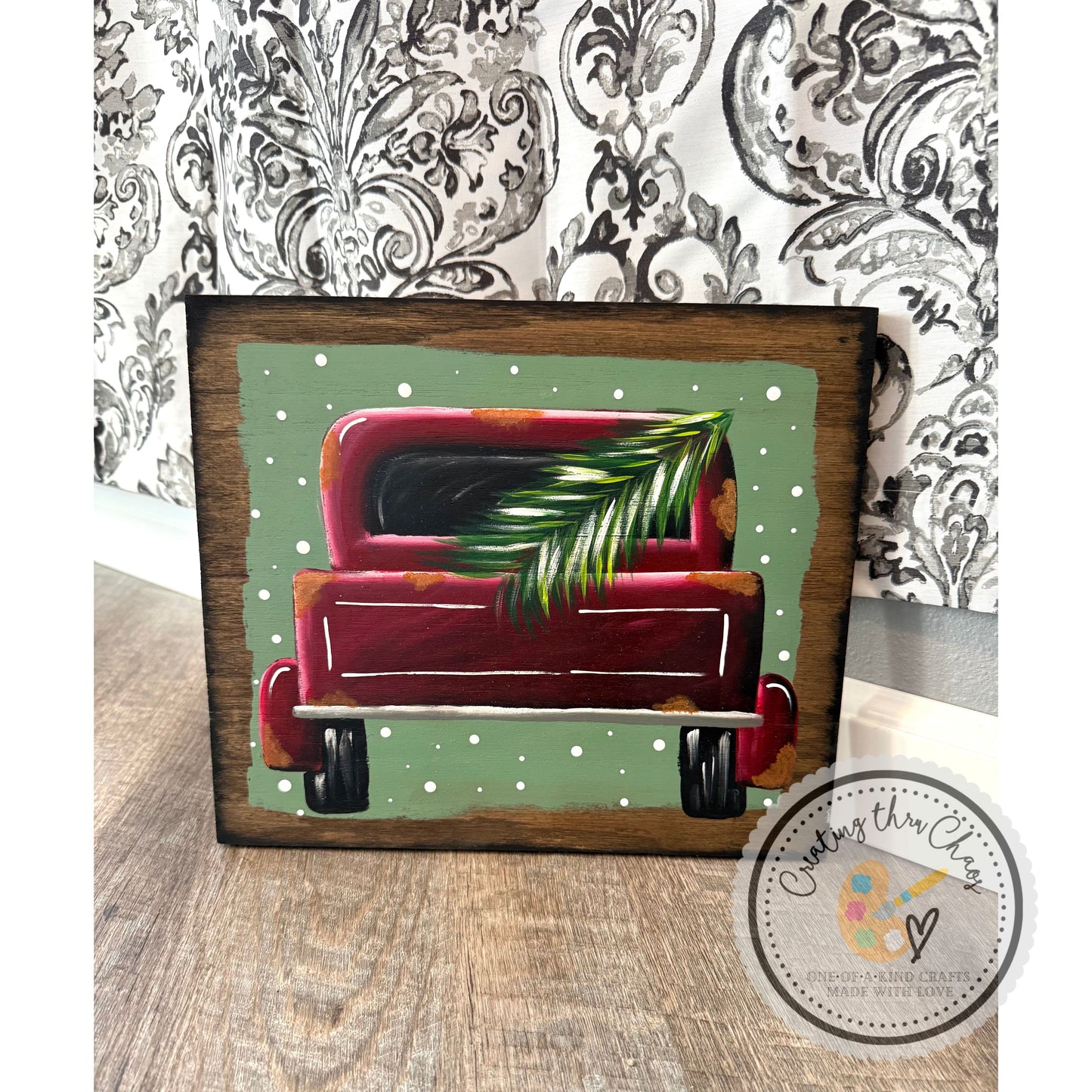 Christmas Farm Truck Board