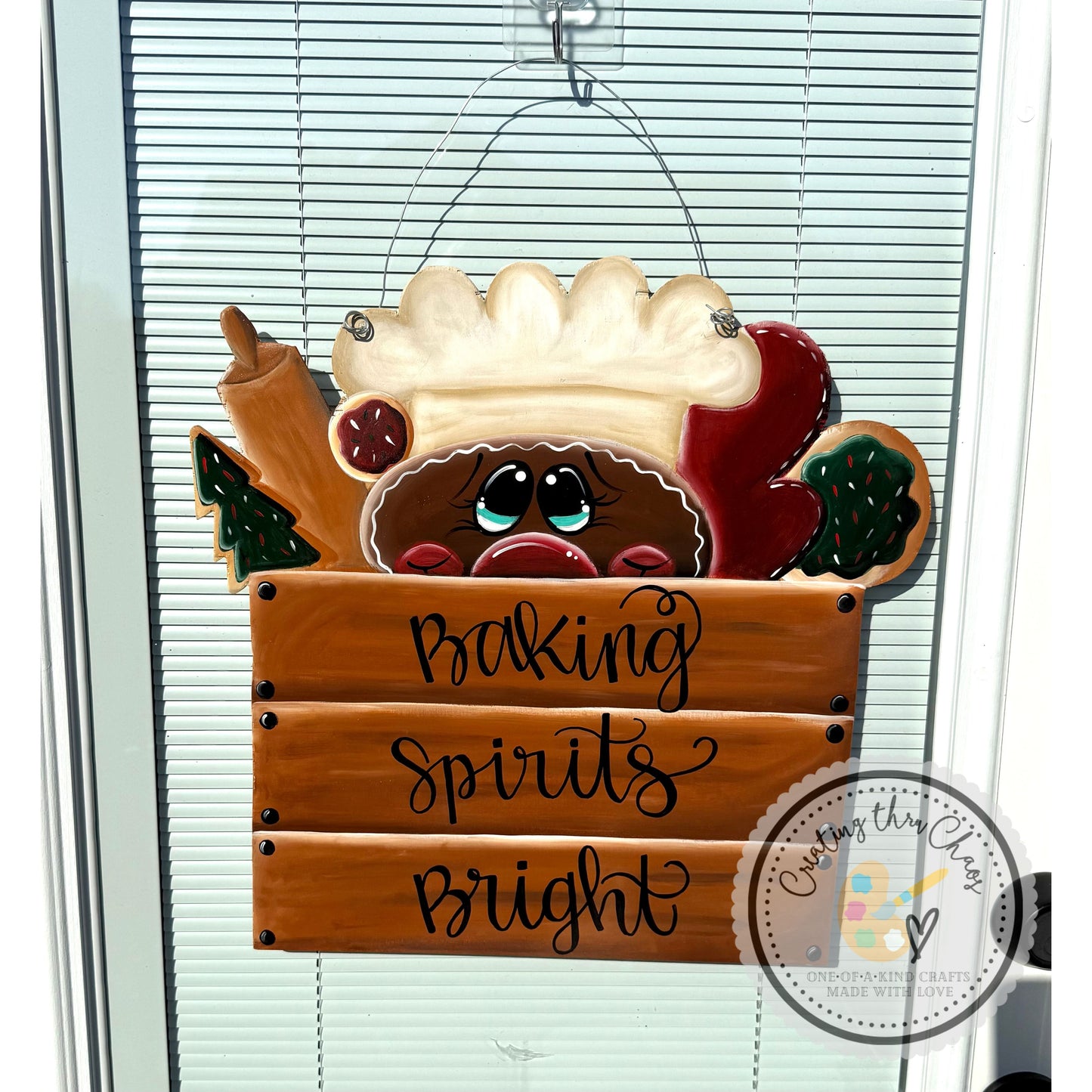 Baking Spirits Bright Wooden Crate Door Hanger