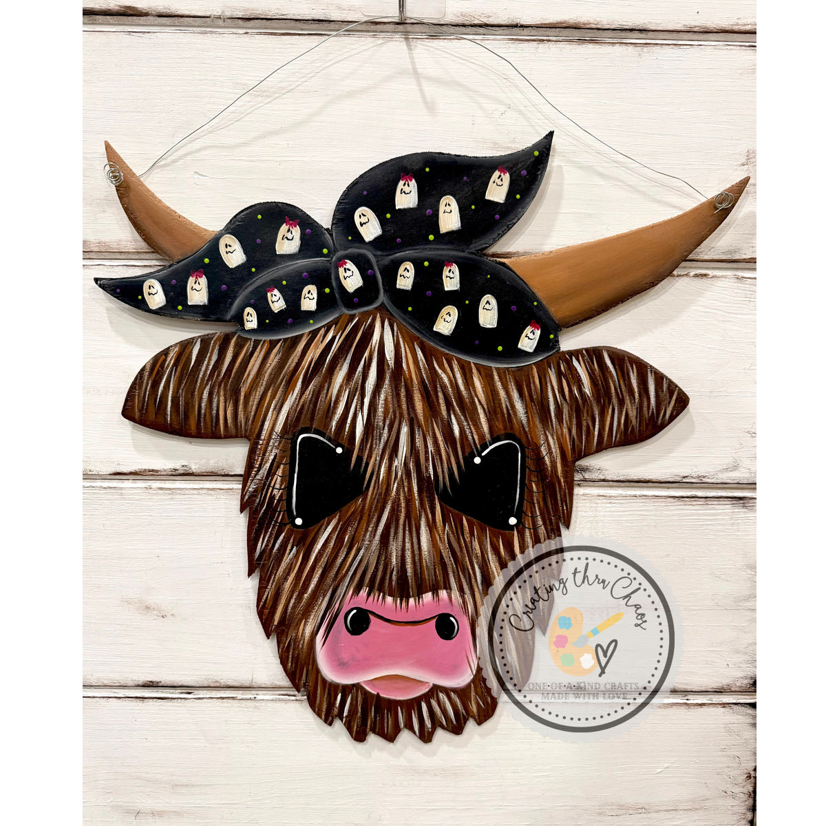 Spooky Cow Door Hanger