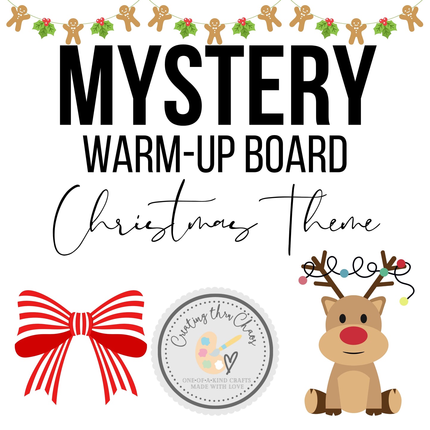 Mystery Christmas Themed Warm-Up Board