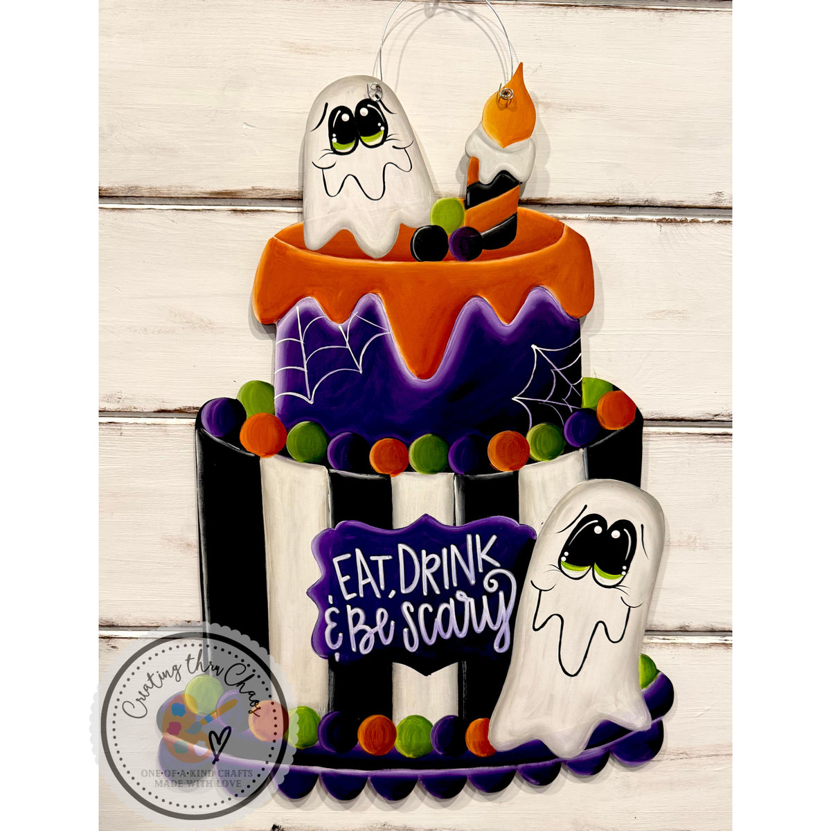 Eat Drink and Be Scary Door Hanger