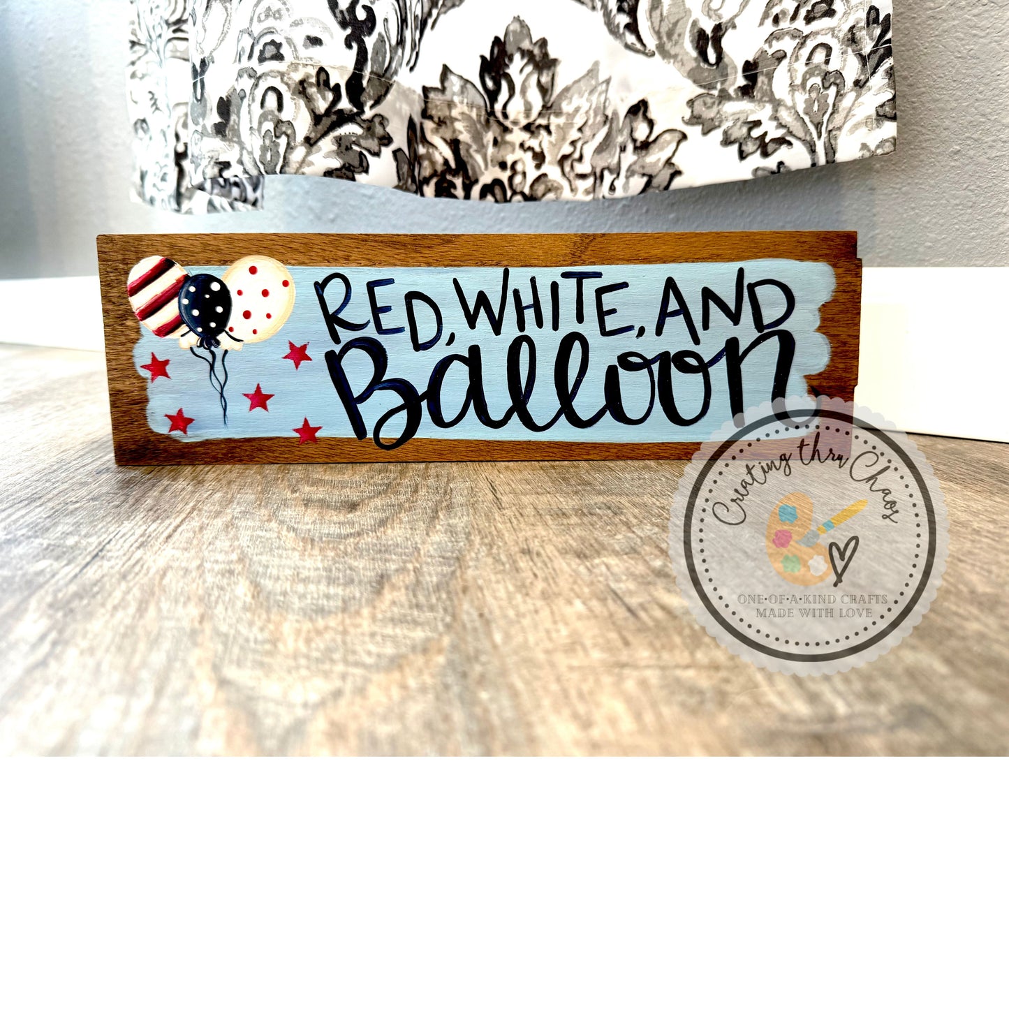 Red, White, and Balloon Warm-Up Board