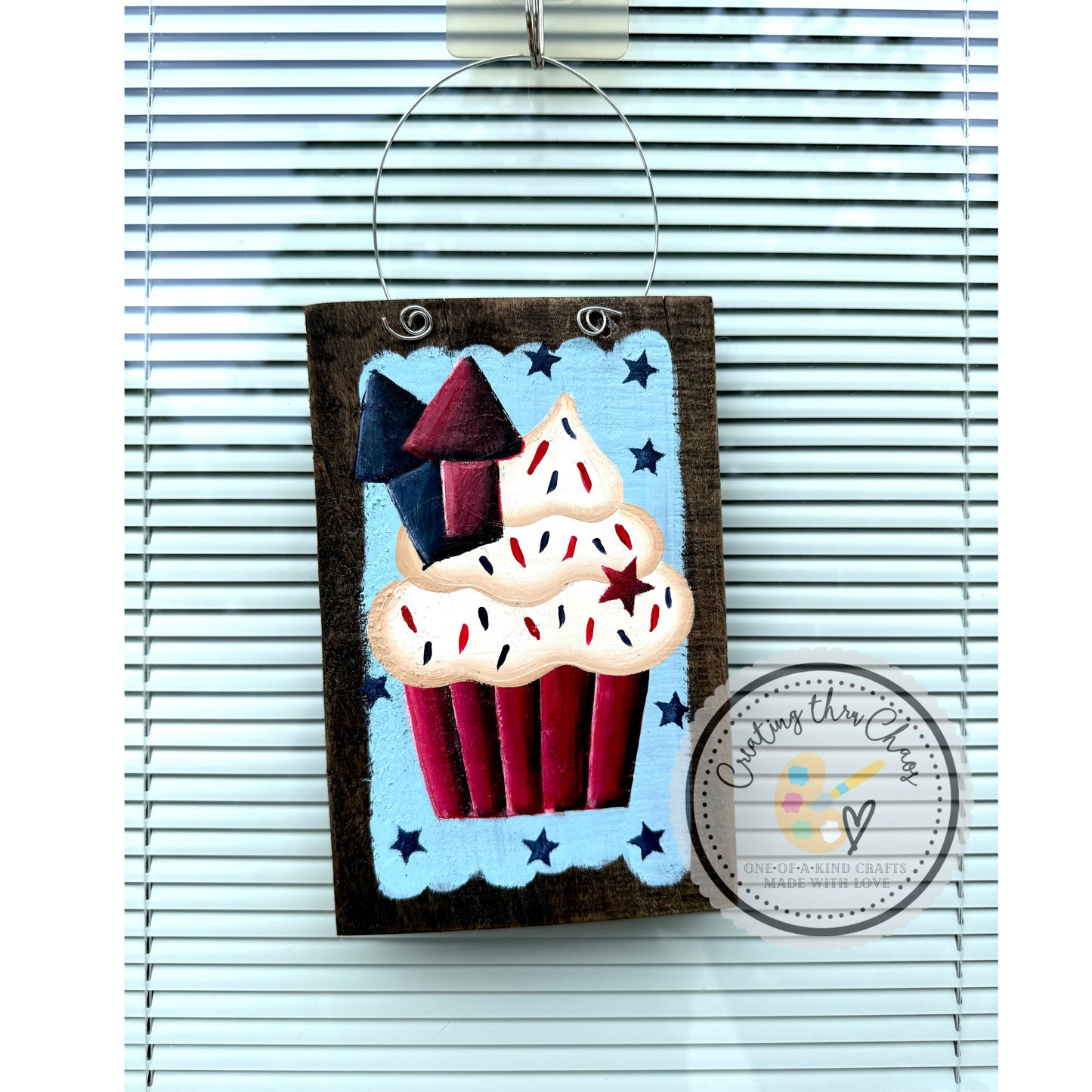 Patriotic Cupcake - Small Hanger