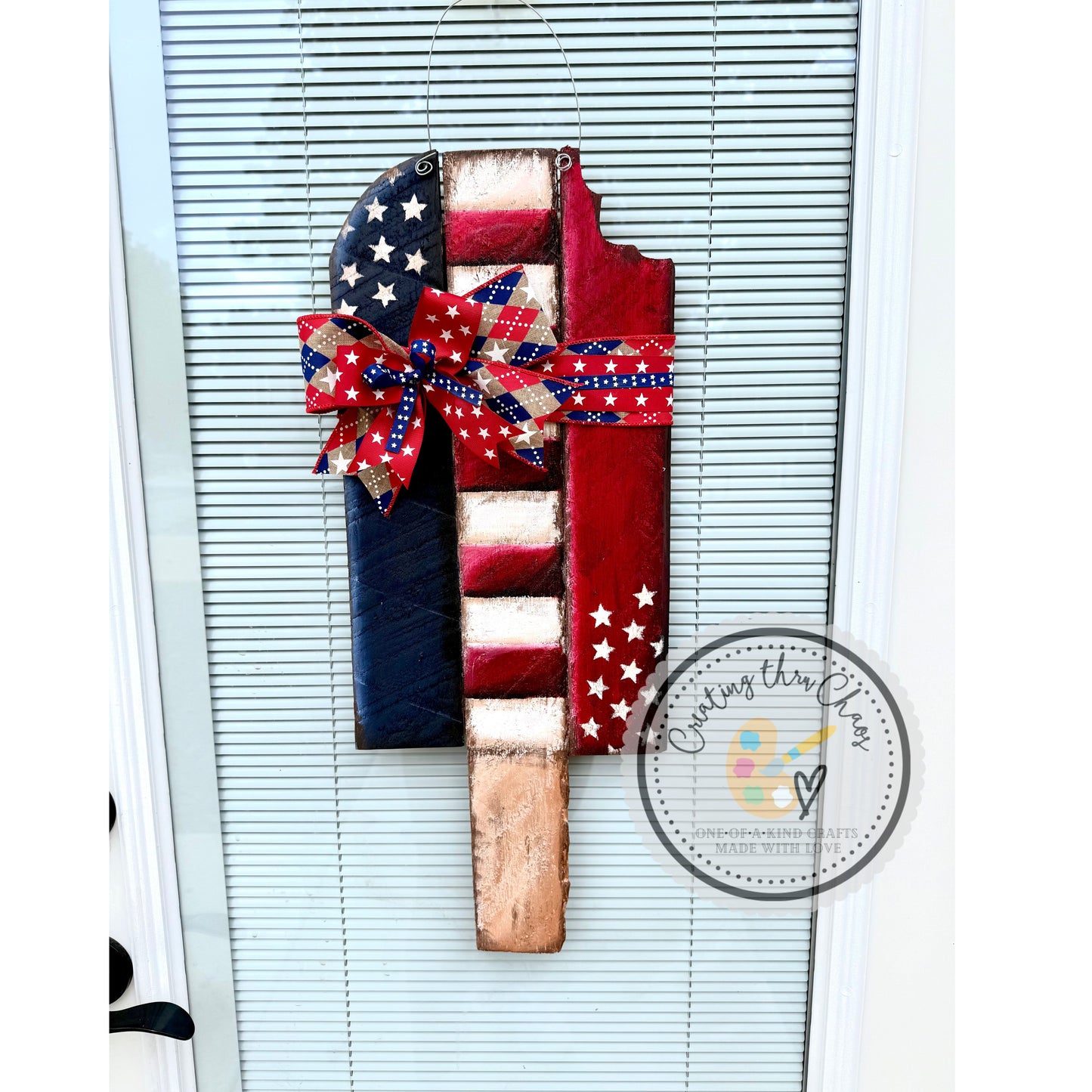Traditional Patriotic Popsicle Pallet Hanger