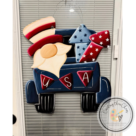 Patriotic Farm Truck Door Hanger