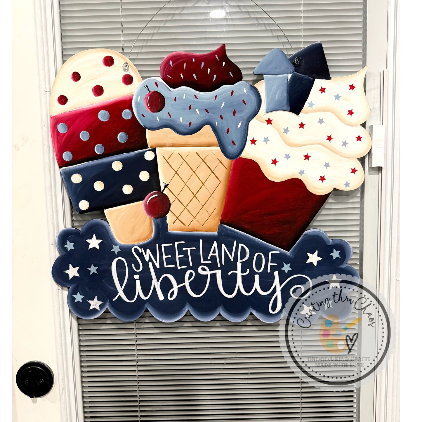 Sweet Land of Liberty Door Hanger