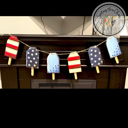 Patriotic Popsicle Garland