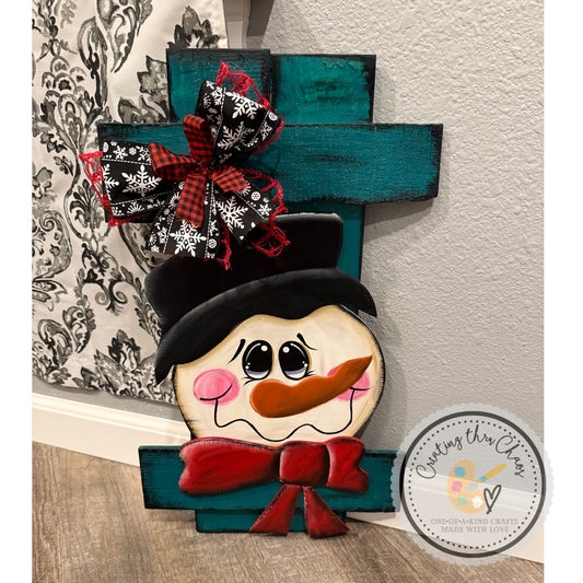 Pallet Background Snowman