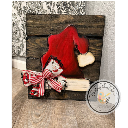 Pallet Santa Hat Leaner