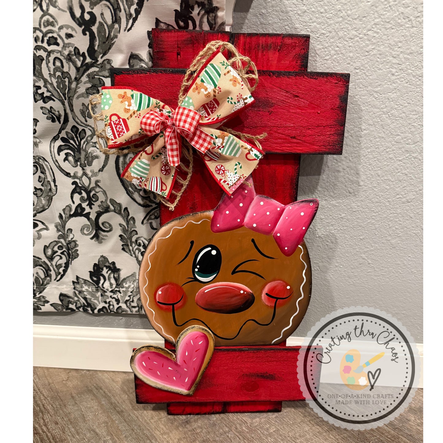 Pallet Background Gingerbread Girl