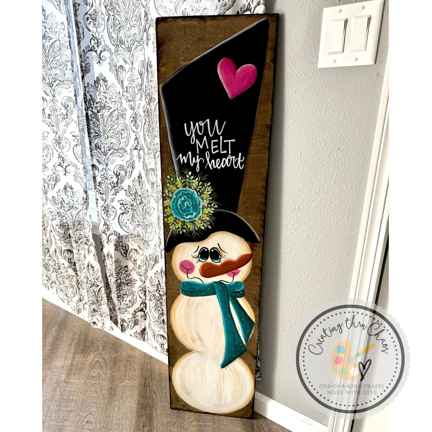 Reversible Snowman Porch Board