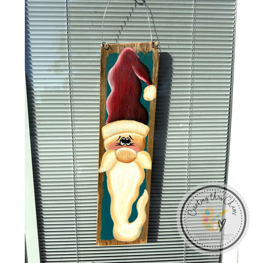 Santa Hanger - Teal Background