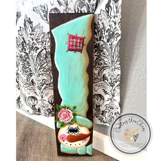 Tall Hat Snowman - Teal