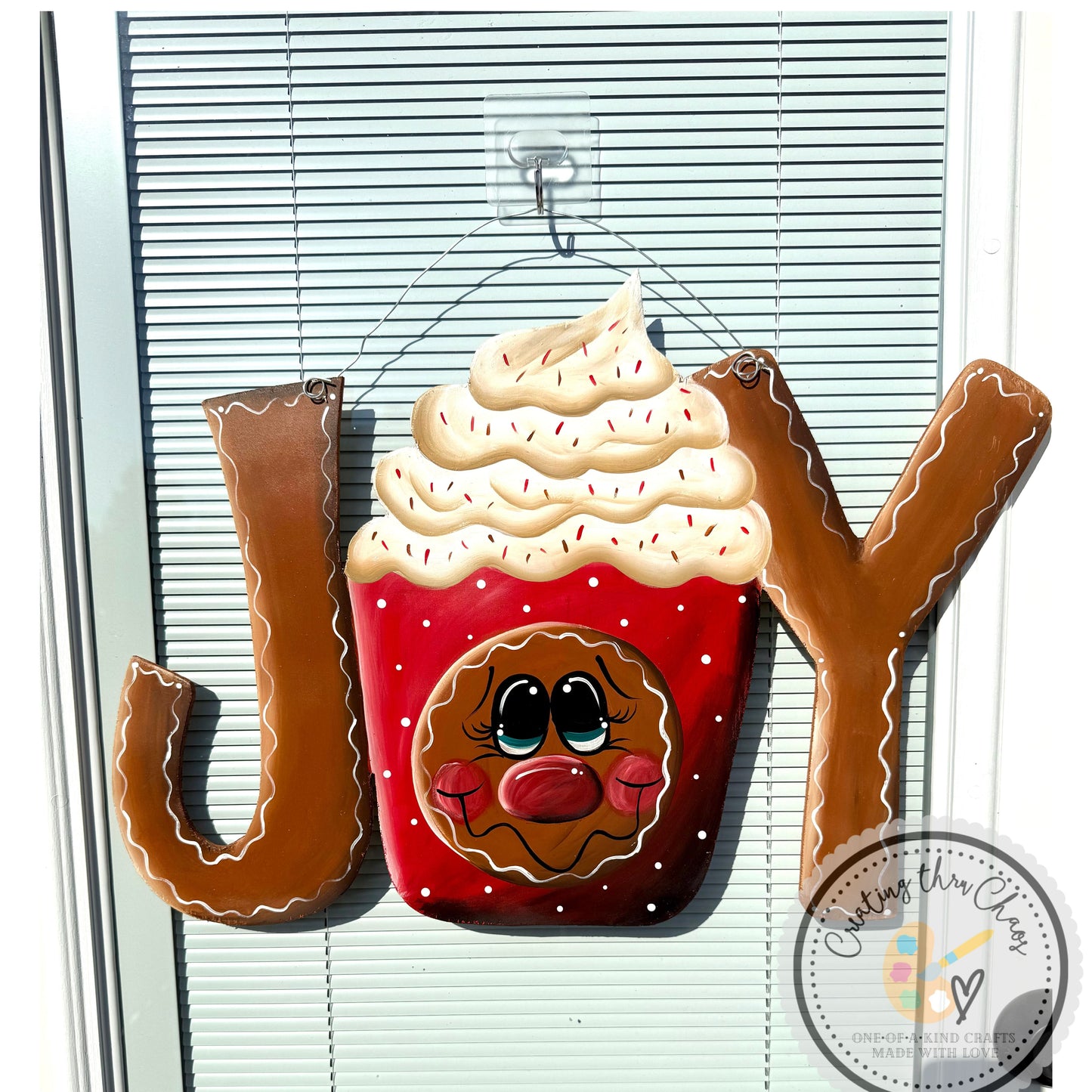 JOY Gingerbread Door Hanger