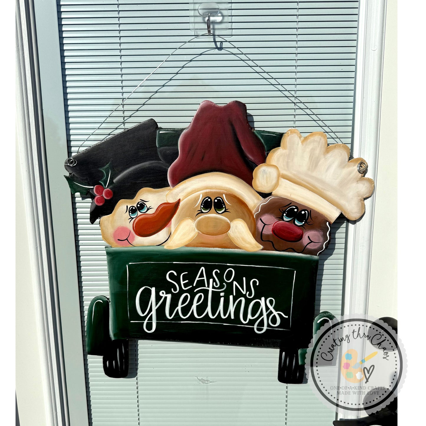Seasons Greetings Farm Truck Door Hanger