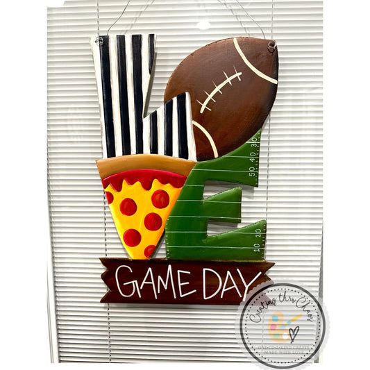 LOVE Game Day Door Hanger