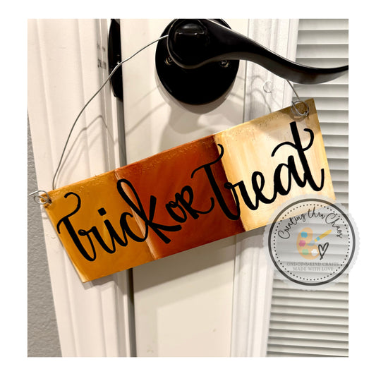 Trick or Treat Hanging Sign