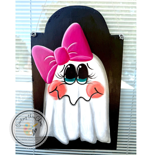 Ghostly Girl Door Hanger