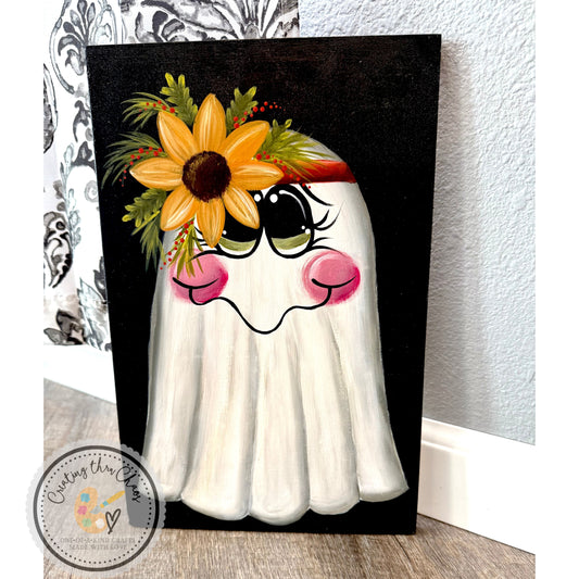 Ghost Board with Flower Accent