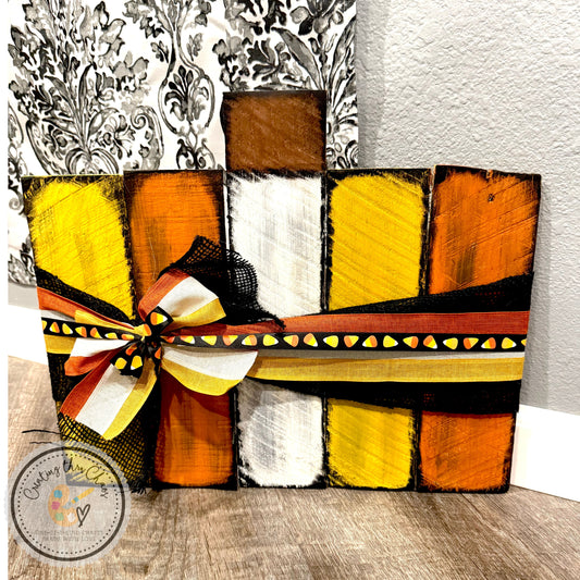 Candy Corn Pallet Pumpkin