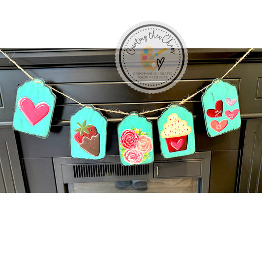 Valentine's Garland - Teal