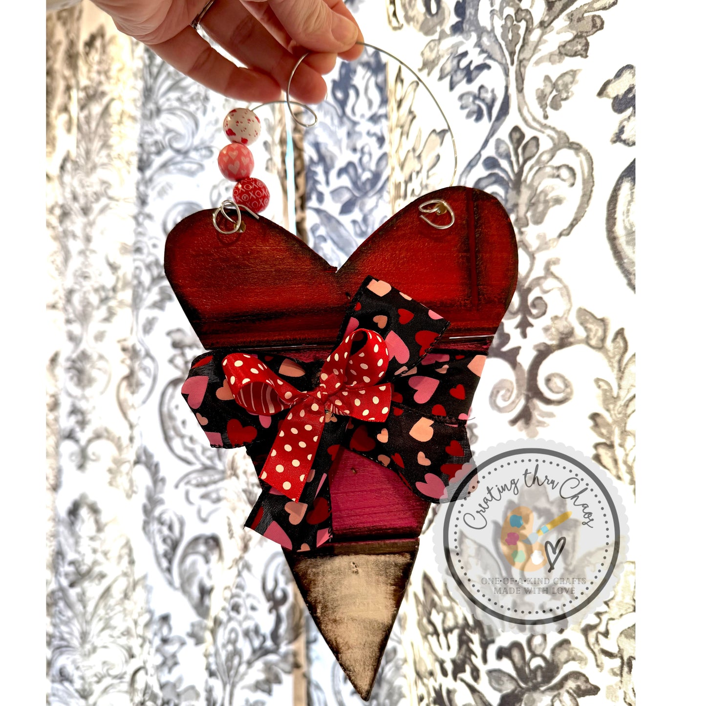 Mini Pallet Heart Hanger