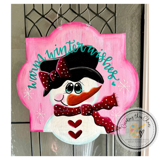 Warm Winter Wishes Door Hanger